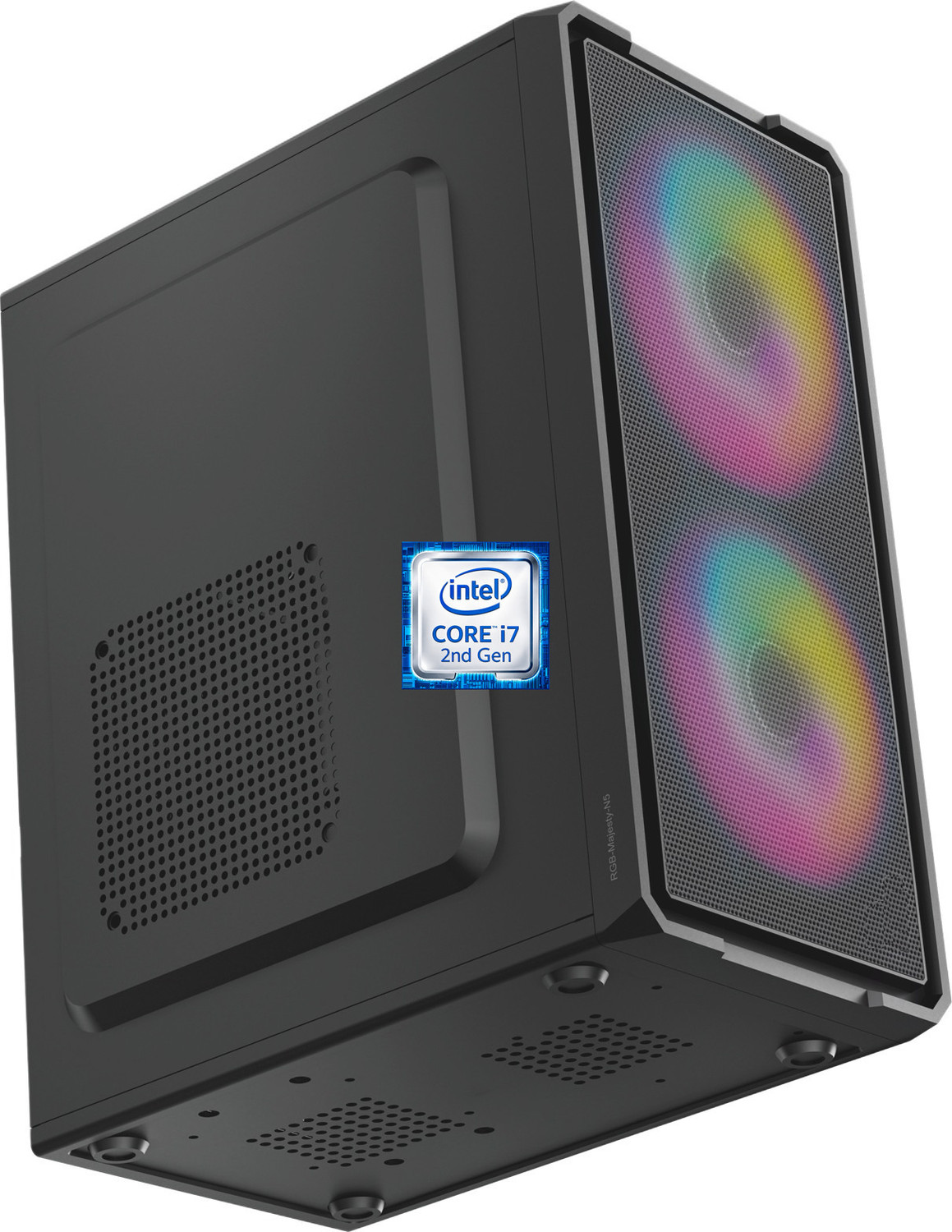 Image of M-SAIF Core i7 - 2600 Quad Core Processor [8MB Cache, 3.40 GHz] [AWX-N5] Intel Core i7-2600 Quad Core Processor | RGB-Majesty-N5 | Gaming PC (8 GB RAM /Intel UHD 2000 Graphics /256 GB SSD Capacity /Windows 11 Pro) Mini Tower with MS Office