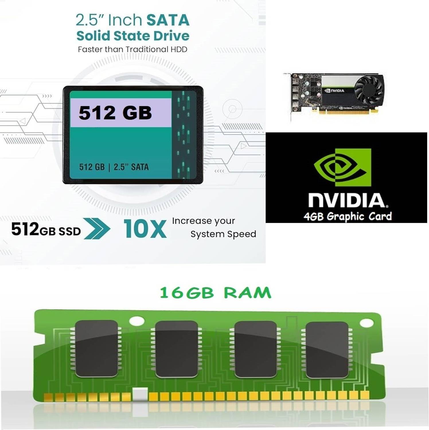 zebpc I5-3470_16GB-512SSD-4 I5-3470 (16 GB RAM/Nvidia Graphics/512