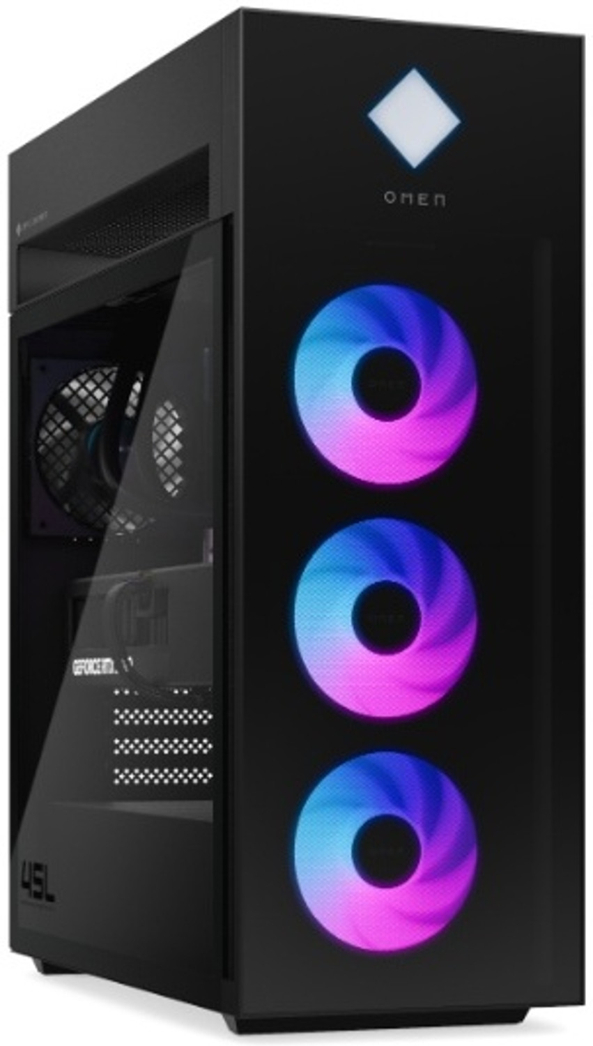 Image of HP OMEN 45L Gaming Desktop GT22-3002in Intel Core Ultra 9 285K (64 GB RAM /NVIDIA GeForce RTX 5080 Graphics /1 TB Hard Disk /1 TB SSD Capacity /Windows 11 Home (64-bit) /16 GB Graphics Memory) Gaming Tower