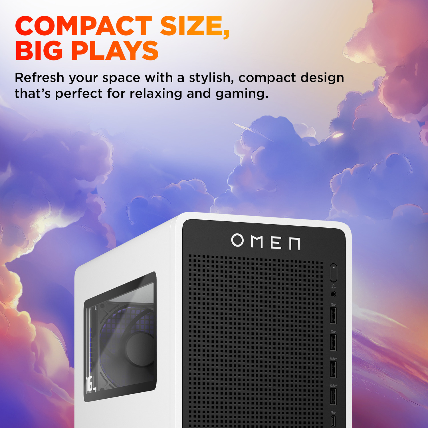 Image of HP OMEN 16L Gaming Desktop TG03-0012in Intel Core i7-14700F (32 GB RAM /NVIDIA GeForce RTX 5060 Graphics /2 TB Hard Disk /2 TB SSD Capacity /Windows 11 Home (64-bit) /8 GB Graphics Memory) Gaming Tower
