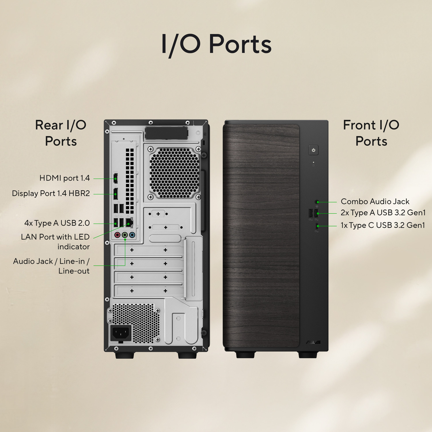 Image of ASUS V501 Mini Tower PC, (V501MV-05210H006WS), 14th Gen Core 5 (8 GB RAM /Intel Integrated UHD Graphics /512 GB SSD Capacity /Windows 11 Home (64-bit)) Mini Tower with MS Office