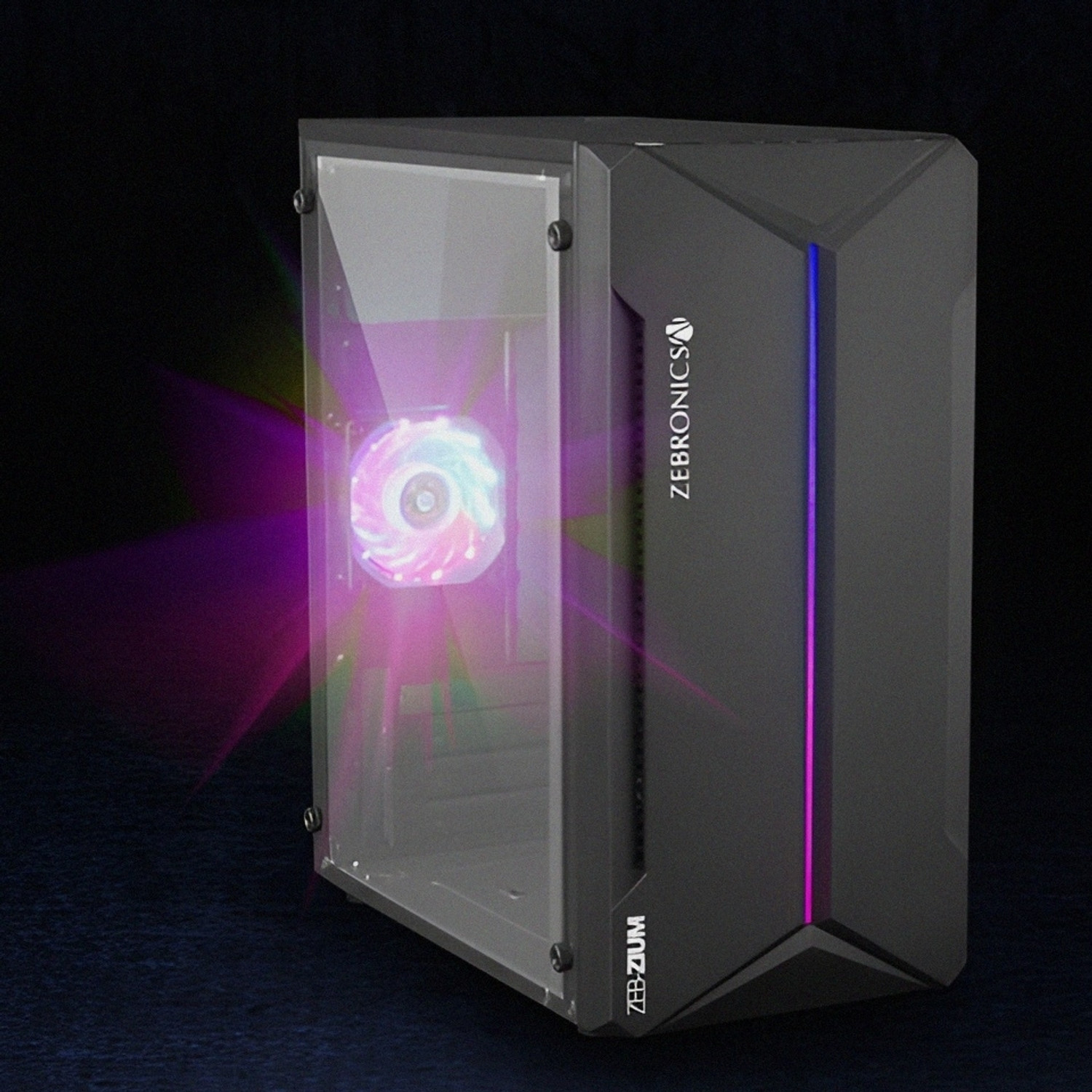 Image of Intel Core i3 assembled cpu 0 (4 MB RAM /0 Graphics /500 GB Hard Disk /64 GB SSD Capacity /Windows 10 Pro (64-bit)) Mini Gaming Tower