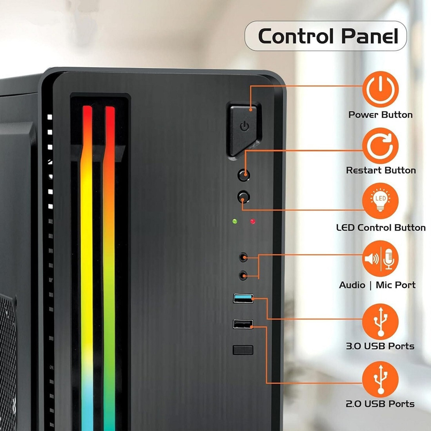 Image of ZEB CORE-Multitasking i3-3rd (8 GB RAM /Intel HD Graphics Graphics /128 GB SSD Capacity /Windows 10 Home (64-bit) /ONBORD GB Graphics Memory) Mid Tower with MS Office