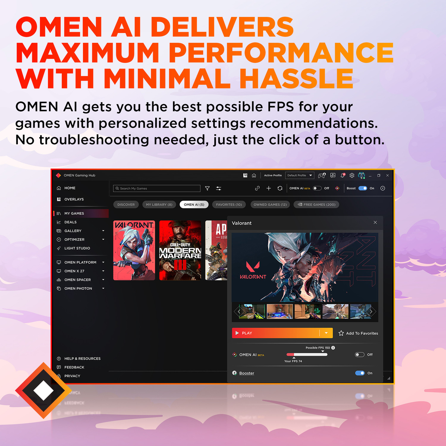 Image of HP OMEN 16L Gaming Desktop TG03-0005in AMD Ryzen 5 8400F (16 GB RAM /NVIDIA GeForce RTX 5060 Graphics /1 TB Hard Disk /1 TB SSD Capacity /Windows 11 Home (64-bit) /8 GB Graphics Memory) Gaming Tower