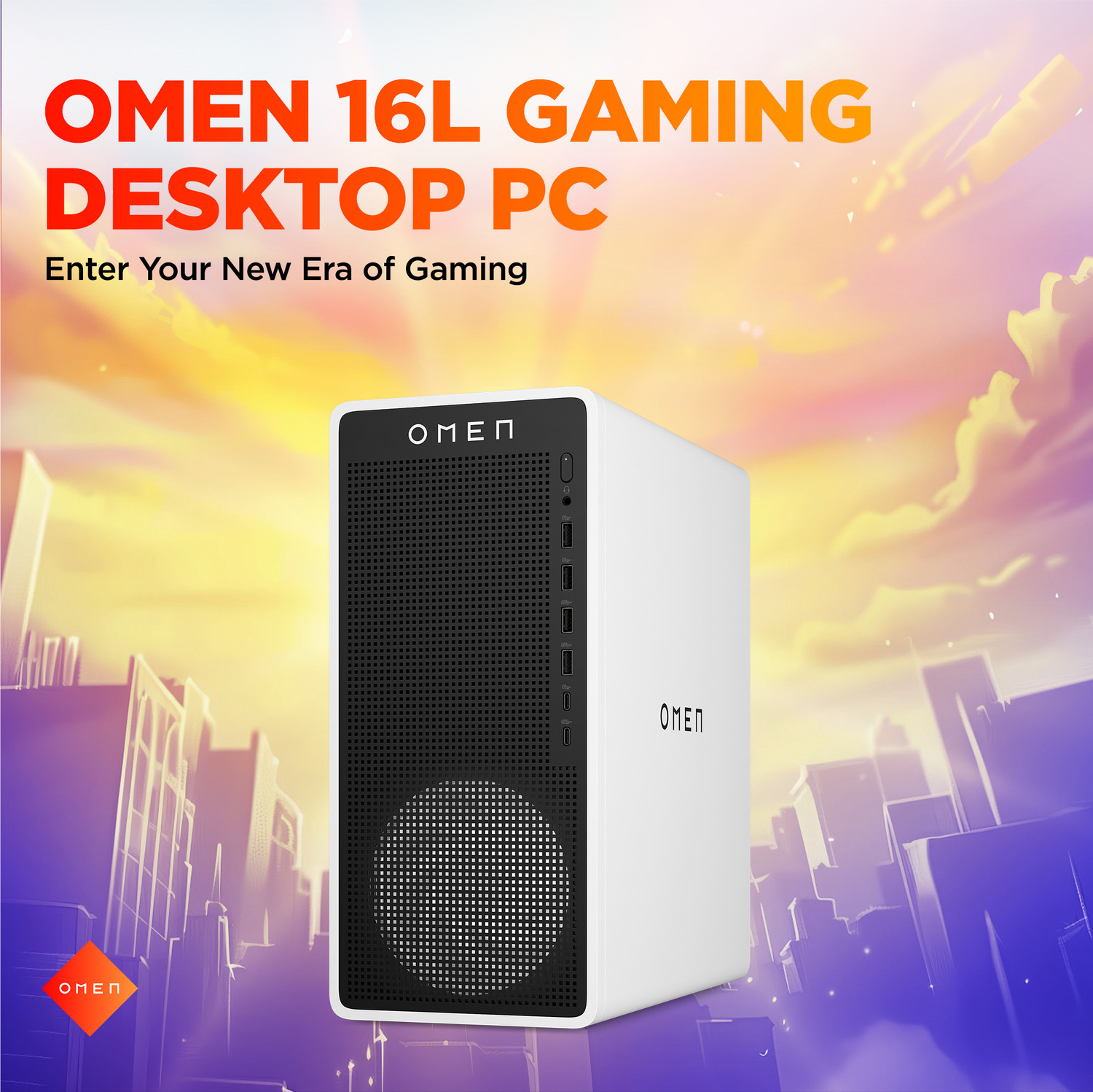 Image of HP OMEN 16L Gaming Desktop TG03-0012in Intel Core i7-14700F (32 GB RAM /NVIDIA GeForce RTX 5060 Graphics /2 TB Hard Disk /2 TB SSD Capacity /Windows 11 Home (64-bit) /8 GB Graphics Memory) Gaming Tower