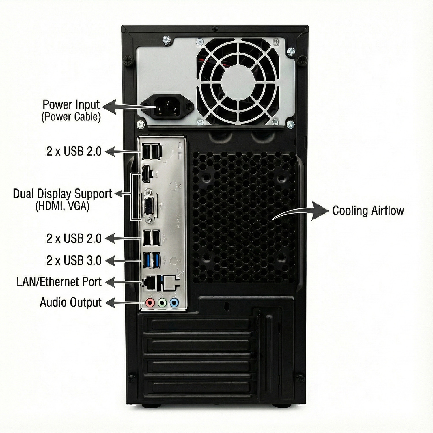 Image of NXTGN RADIENT CORE I7 4TH GEN DESKTOP PC - (Core i7 4770 3.40GHZ Processor / 16GB RAM / 512GB SSD / 5G Wifi & Bluetooth (16 GB RAM /Integrated Graphics /512 GB SSD Capacity /Windows 11 Pro /2 Years On-site Warranty / Integrated 1 GB Graphics Memory) Mid Tower with MS Office