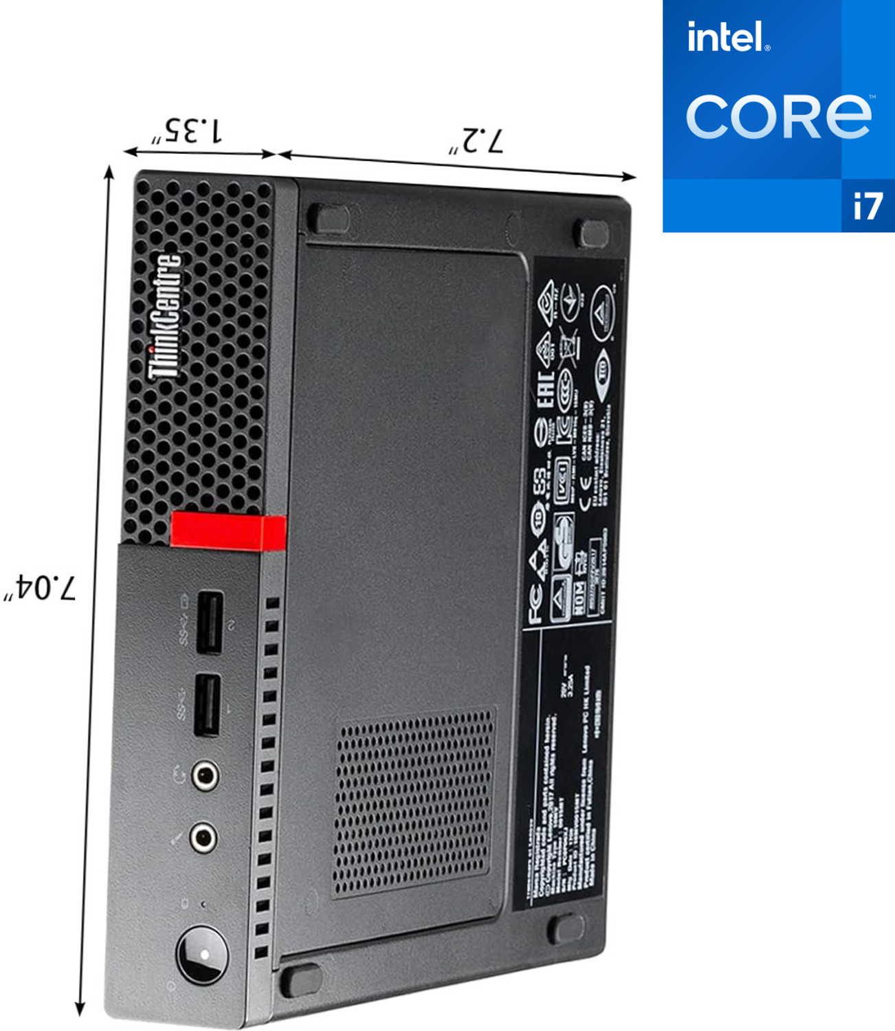 Image of NCS Intel Core i7 - 6700 [8MB Cache, Up to 4.00 GHz] - ThinkCentre Mini CPU [TPM] LENOVO Tiny PC - Core i7 (6th Gen) Processor (32 GB RAM /Intel HD 530 Graphics /1 TB SSD Capacity /Windows 11 Pro) Gaming Tower with MS Office