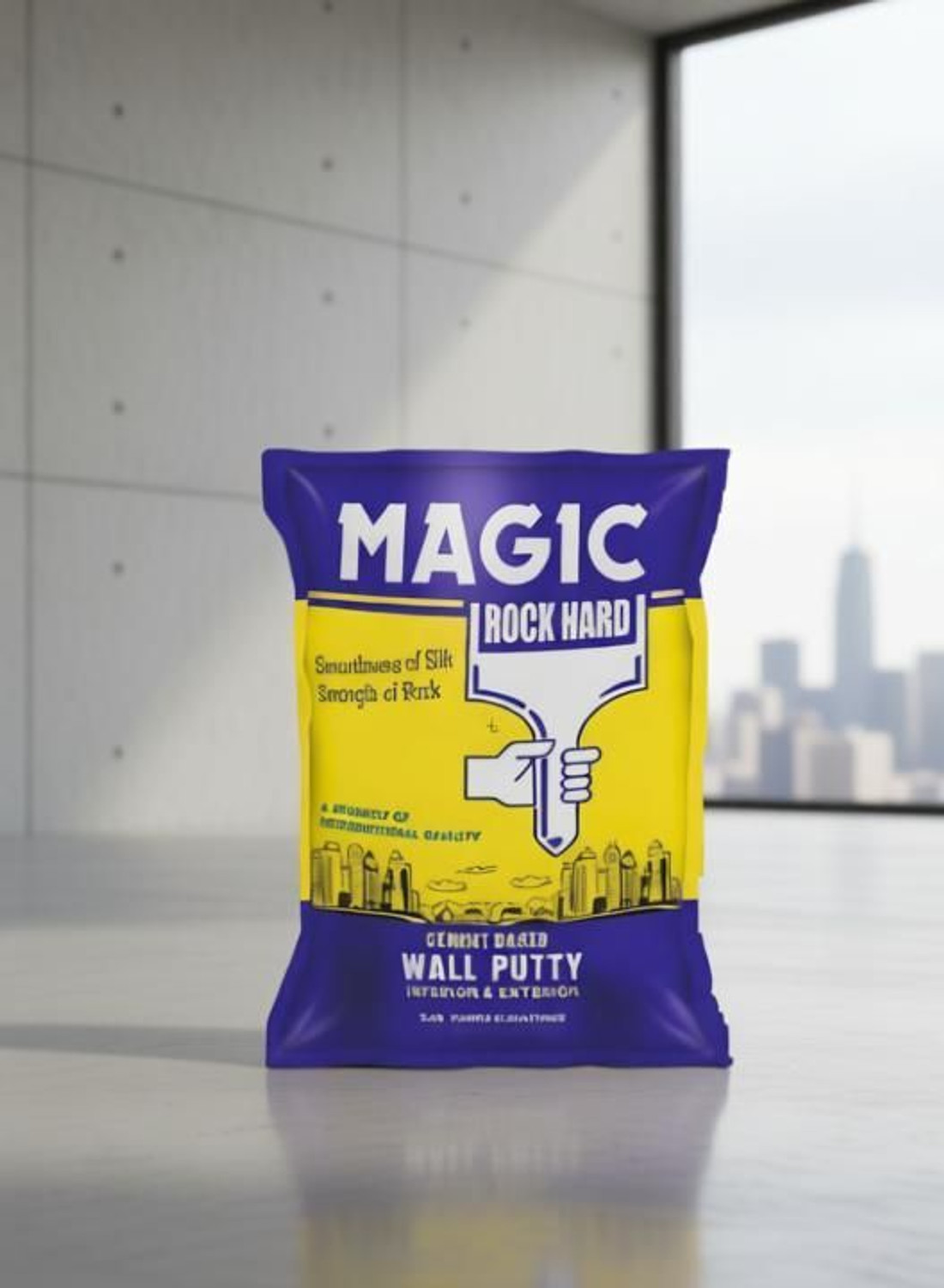 Image of Magic Paints Hard Cement Base Wall Putty |White Cement Powder| Interior /Exterior Walls| Crack Filler