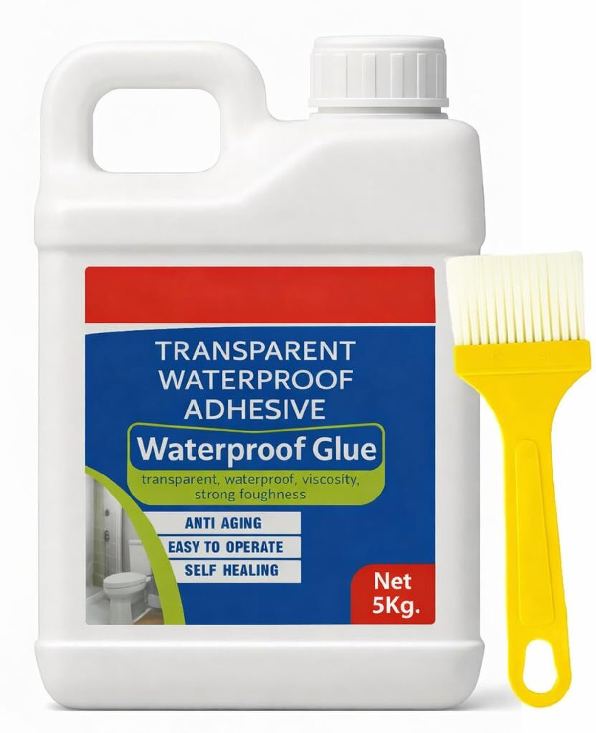 Image of ds care Transparent Waterproof Glue with Brush for Roof Leakage Clear Gel Adhesive