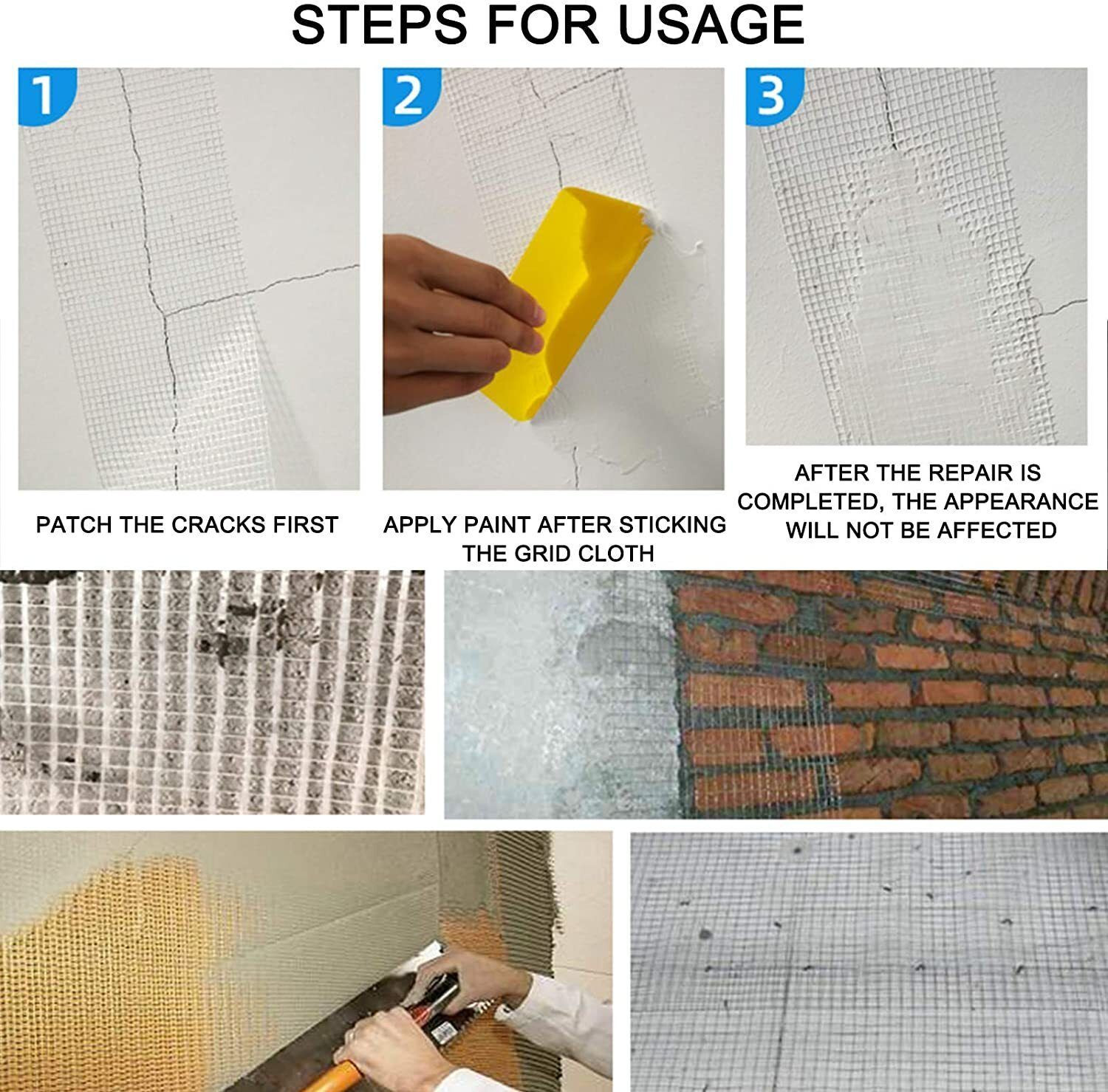 Image of Latteriex Fibre Mesh 145 GSM / Murga Jaali ( 6 INCH X 50 MTR.) Waterproofing Roof Crack Filler
