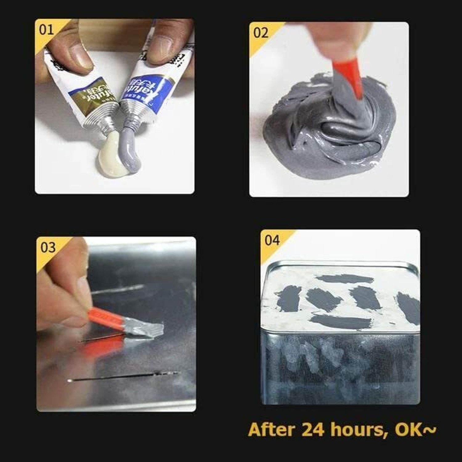Image of Ezhimala Metal Repair Paste | Cast Iron Repair Paste | Metal Mending Paste Crack Filler Crack Filler