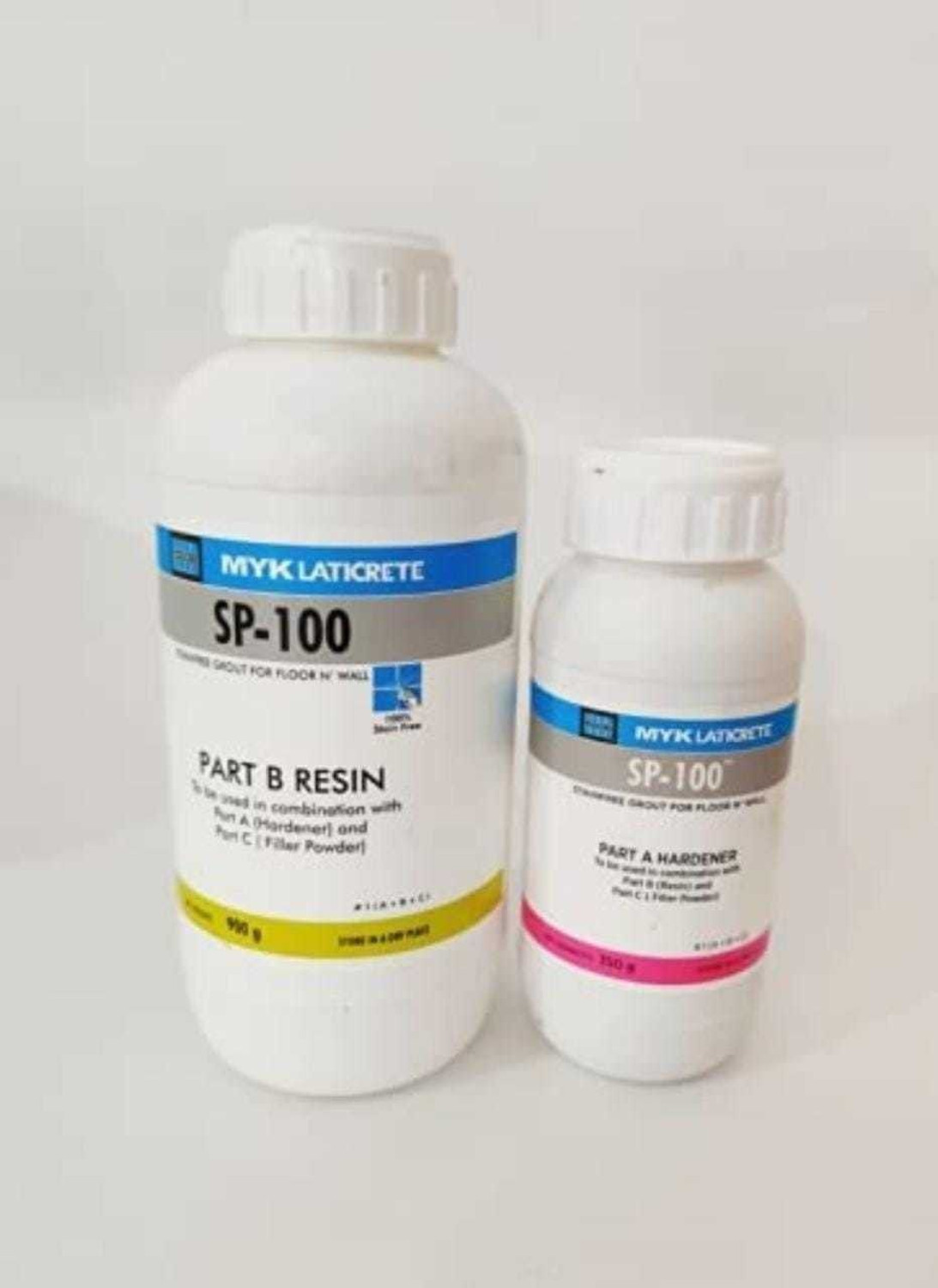Image of MYK LATICRETE SP-100 Stain free Epoxy Grout For Floor & Wall (45-RAVEN) 5kg (Hardener : 350g Resin : 900g & Filler 3.75g) Crack Filler