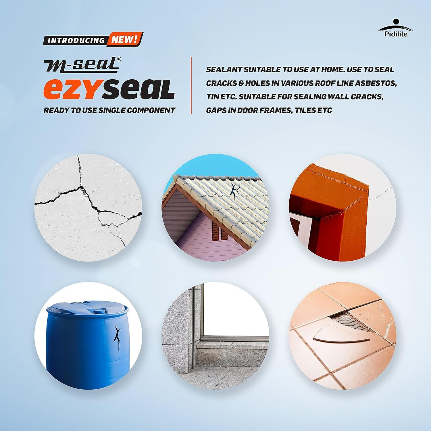 Image of M SEAL M-Seal EzySeal Crack & Gap Filler | Waterproof Tile, Roof Sealant Paste Crack Filler