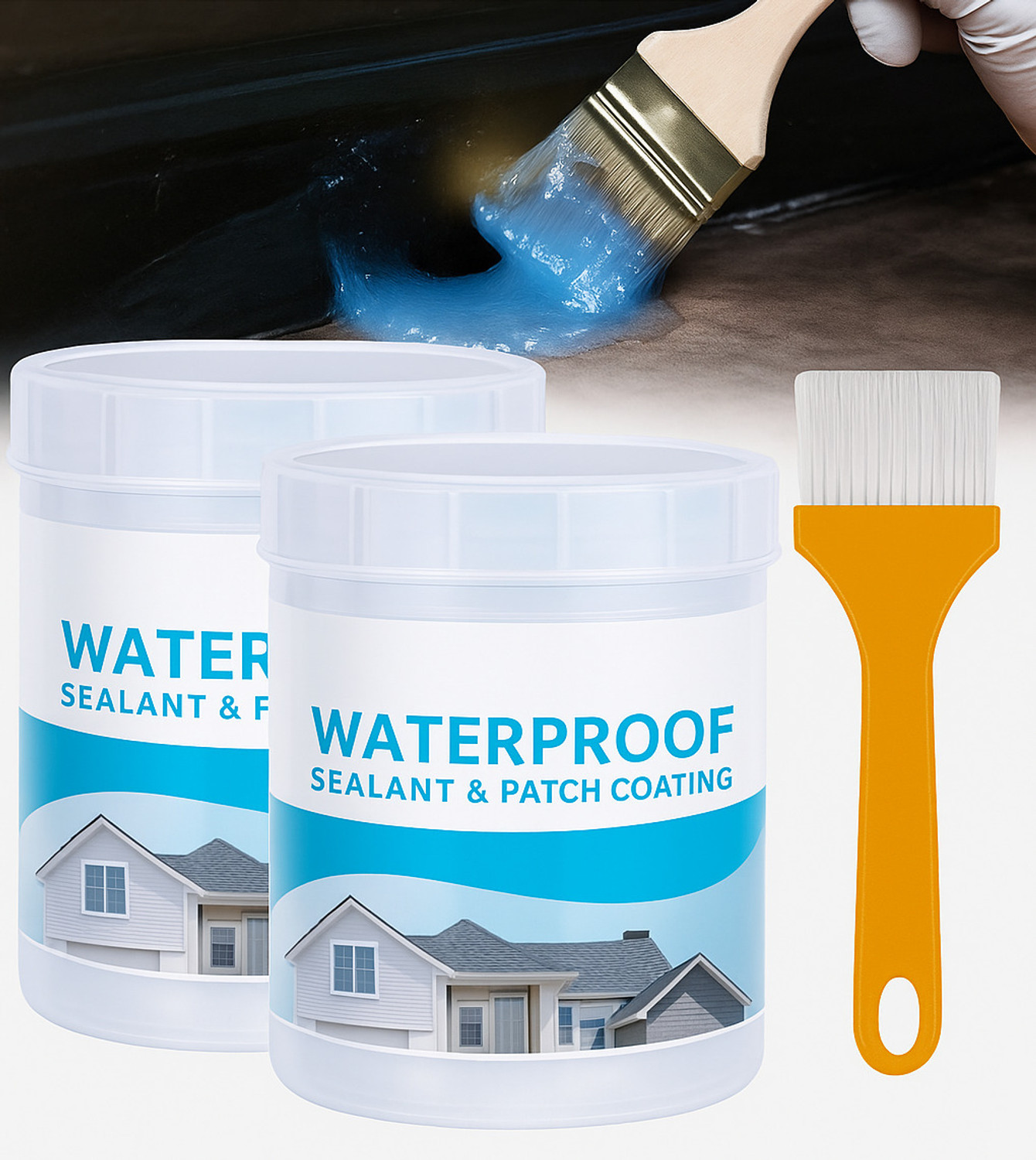 Image of Zx pack of 2Transparent Waterproof Glue for Roof Water Leakage Glue Sealant Liquid Crack Filler
