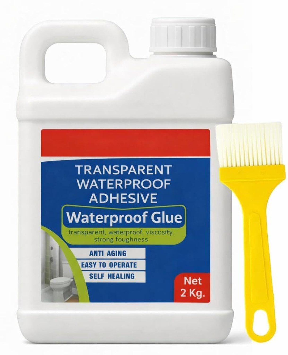 Image of ds care Transparent Waterproof Glue with Brush for Roof Leakage Clear Gel Adhesive