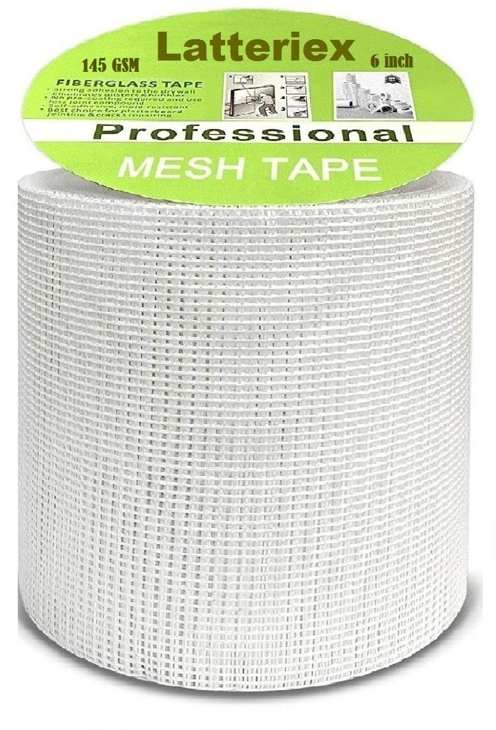 Image of Latteriex Fibre Mesh 145 GSM / Murga Jaali ( 6 INCH X 50 MTR.) Waterproofing Roof Crack Filler
