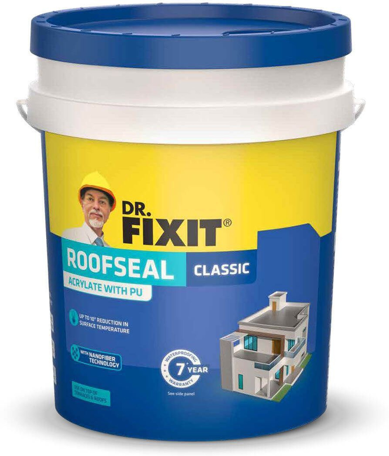 Image of Dr. Fixit Roofseal Classic 1 ltr, No dilution, Terrace Waterproofing Coating Crack Filler