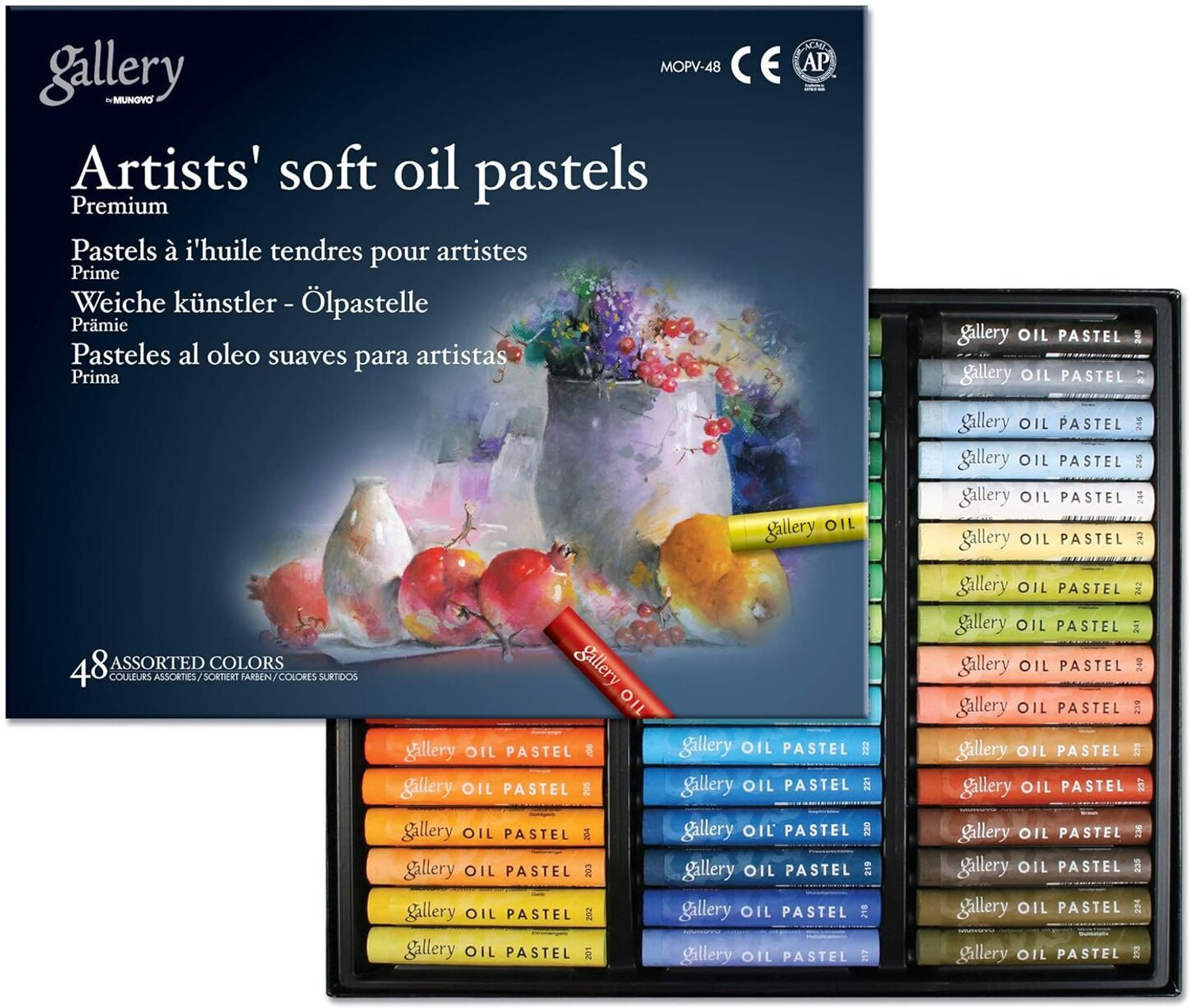 Image of Mungyo Gallery Artists' Soft Oil Pastels Set Of 48 Colours