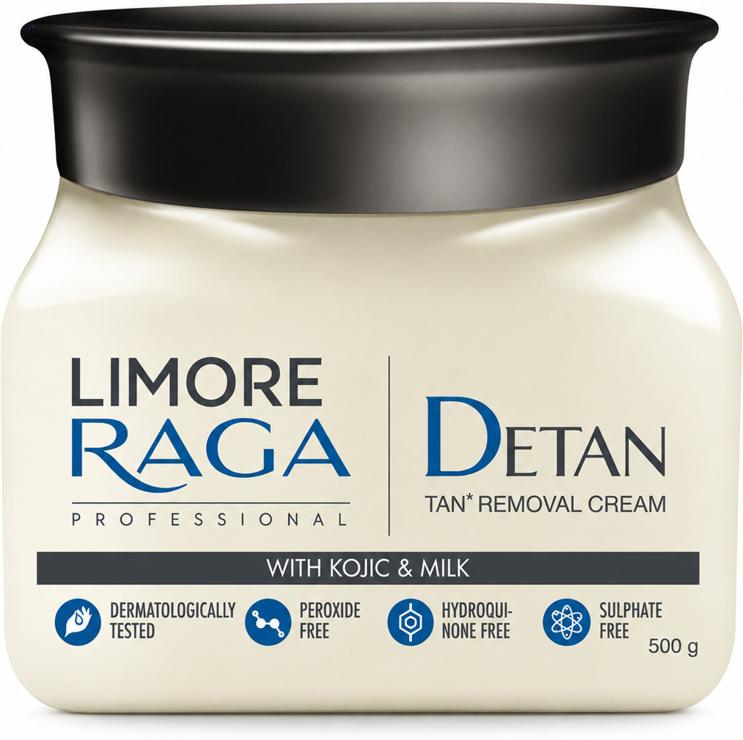 Limore RAGA DeTan Tan Removal Cream Kojic Milk Reduces Tan, Dark Spots Dullness