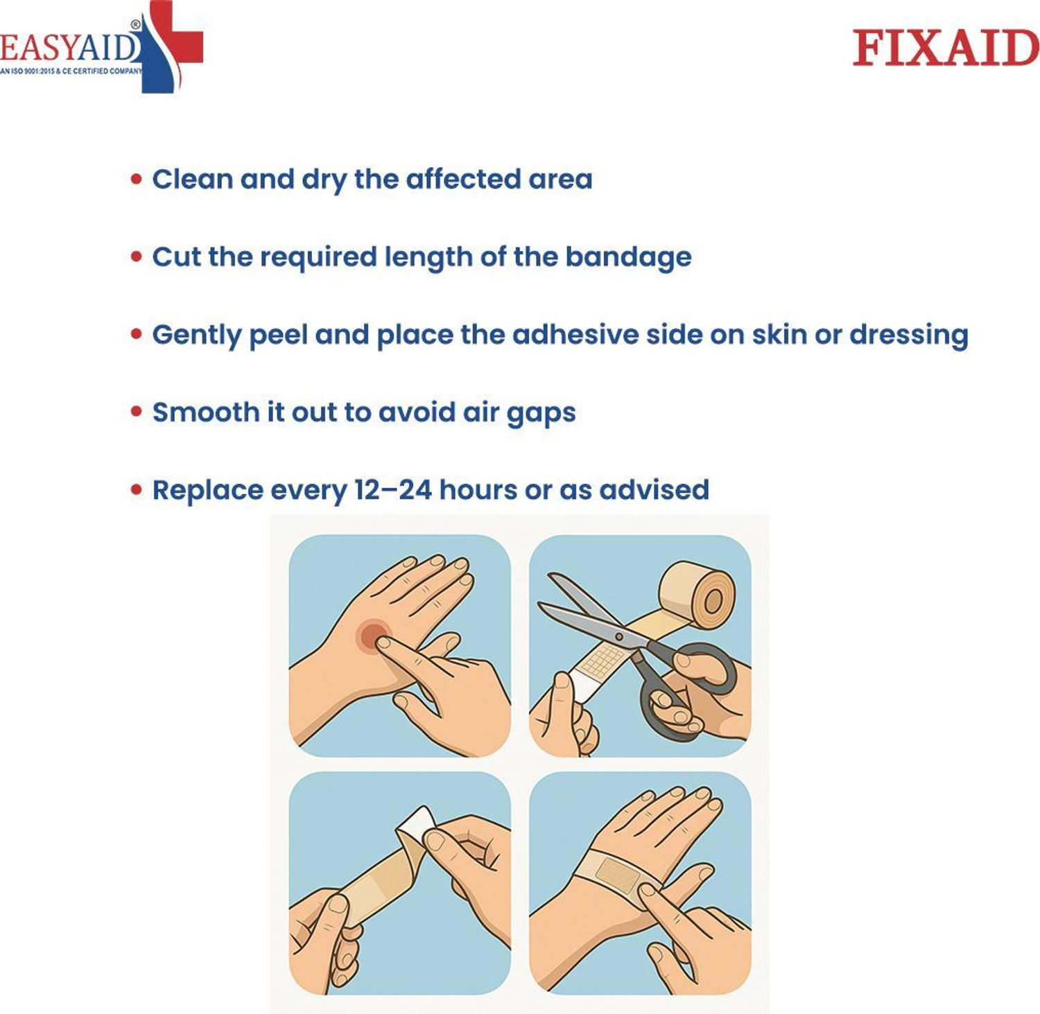 Image of FIXAID adhesive bandage 10 /1 Adhesive Band Aid