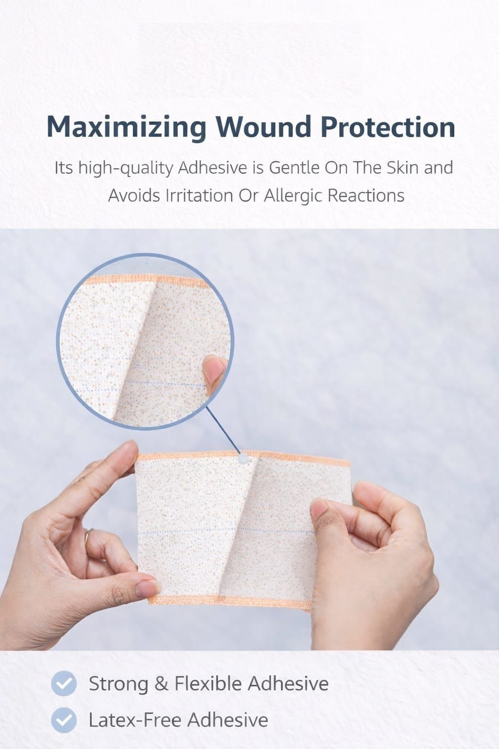 Image of FIXAID Elastic Adhesive Bandage B.P. 10cm*1m (Stretched) | Adhesive Bandage Pack of - 1 Crepe Bandage