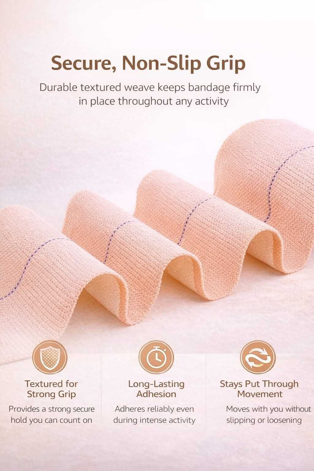 Image of FIXAID Elastic Adhesive Bandage B.P. 10cm*1m (Stretched) | Adhesive Bandage Pack of - 1 Crepe Bandage