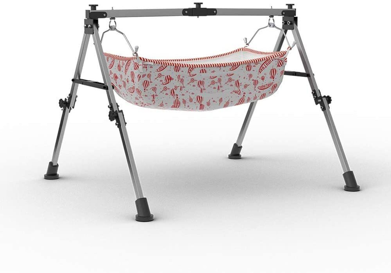 Image of A to Z Hub folding steel baby cradle /jhula /ghodiyu /parna with mosquitonet hammock