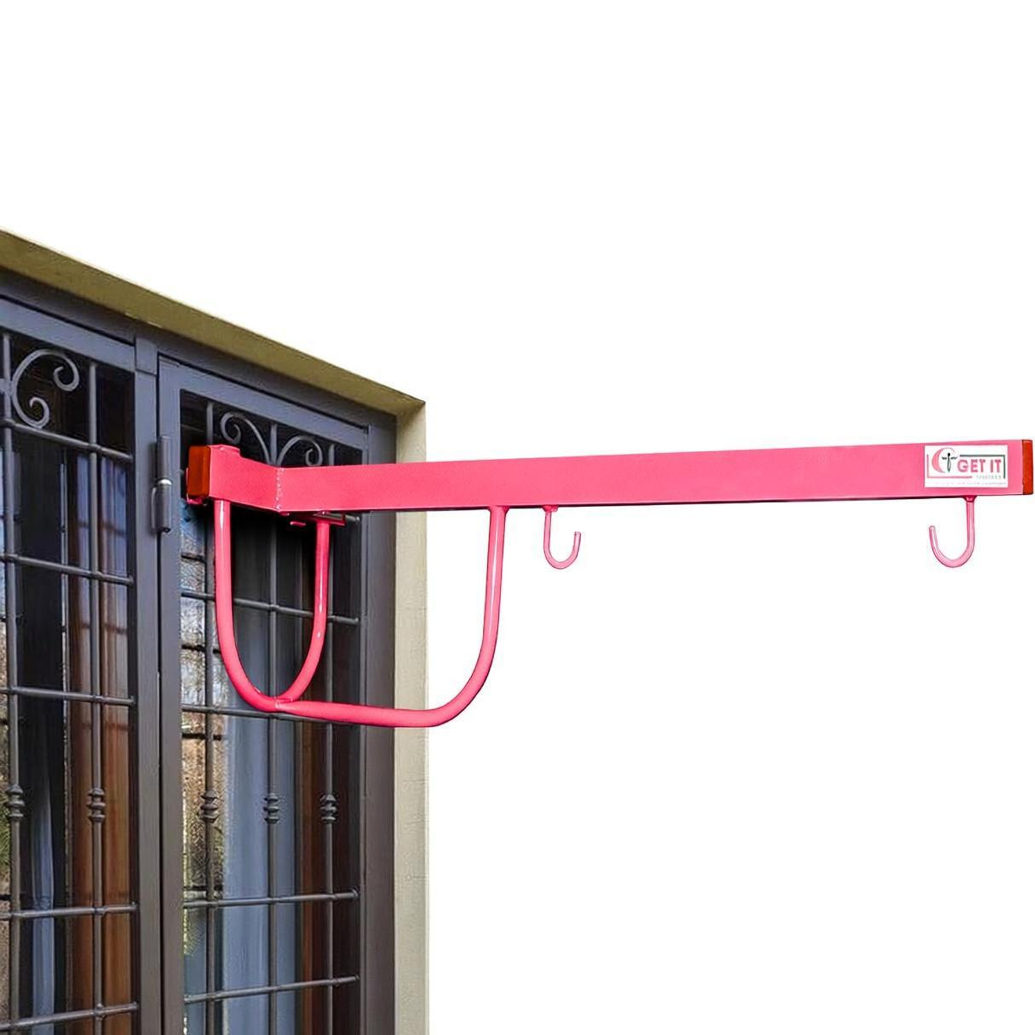 Get IT Pink Window Cradle Premium Strong Metal and 100 % Baby Safety Stand Alone