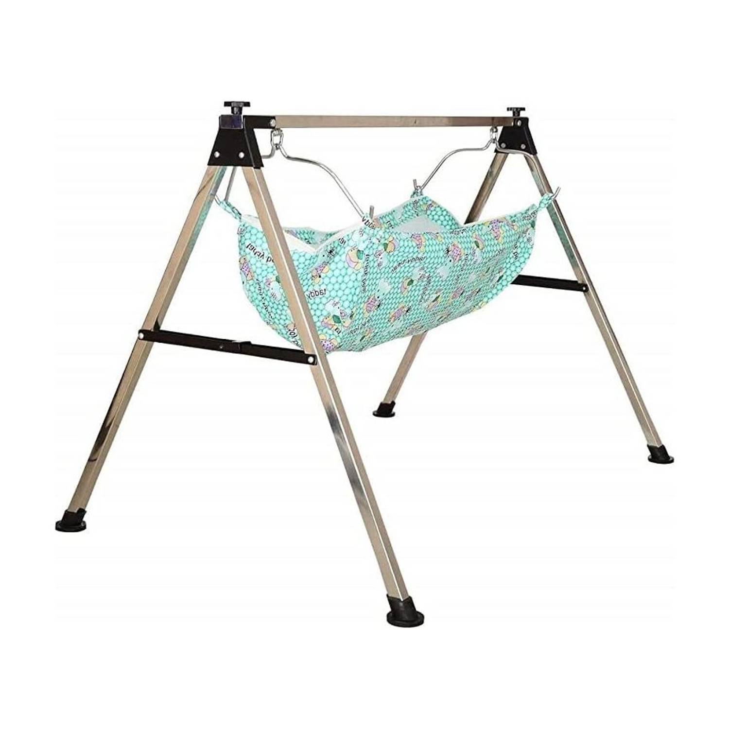 A to Z Hub Stainless Steel Folding Baby Cradle - Image 1