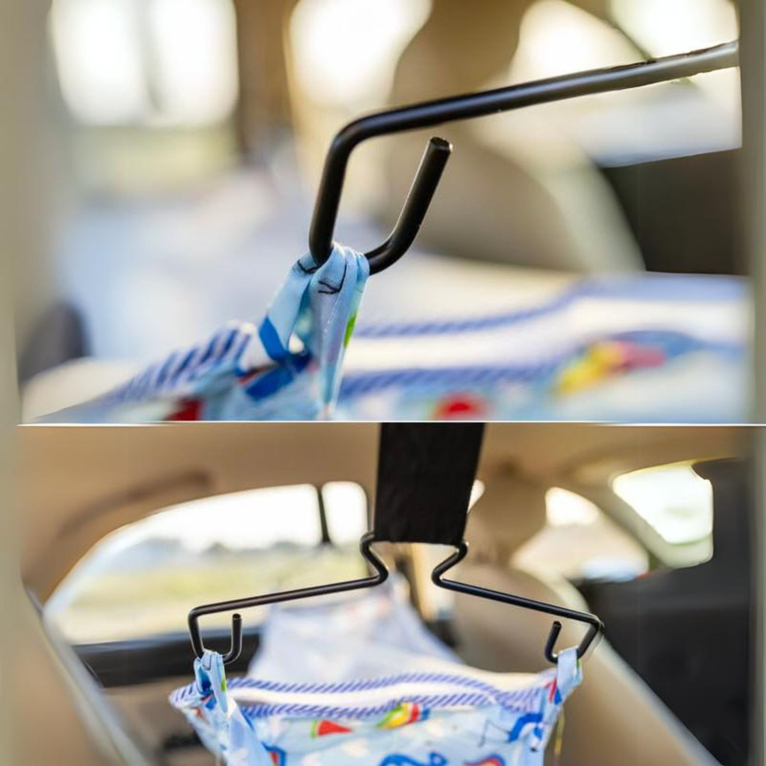 Image of APAV Cotton Cradle for Car with Zipper and Net | Comfortable for Long Car Rides