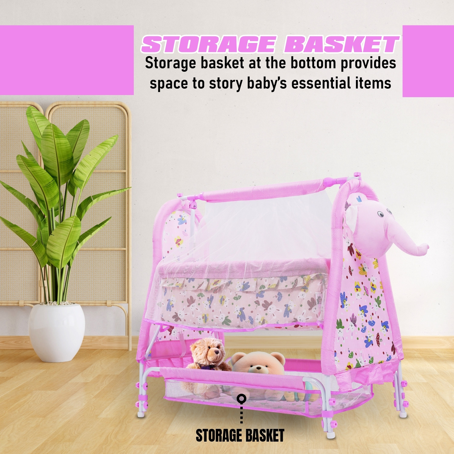 Image of Pandaoriginals JUMBO Premium Quality Baby Soft Swing Bedding |Best Baby Cradle Jhula Paalna Cot