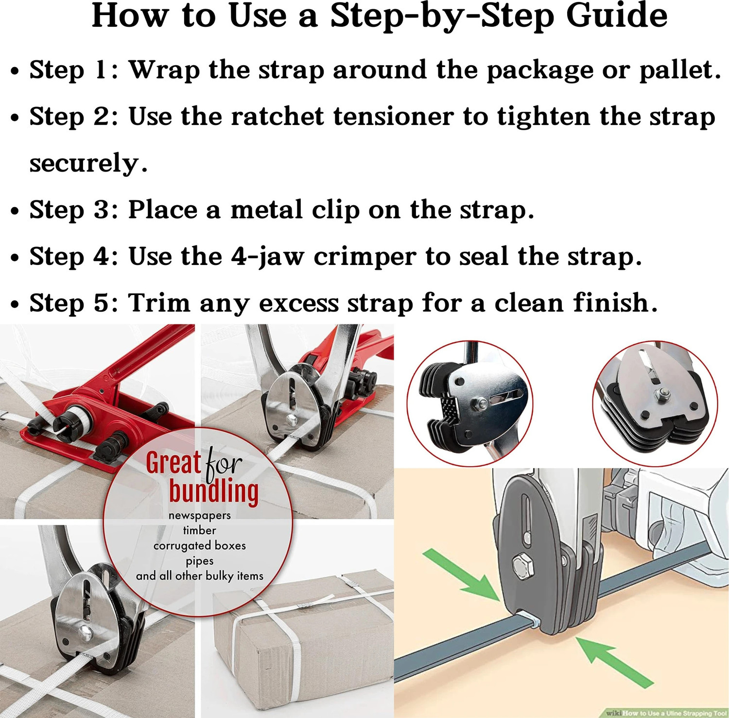 Image of PACKPRO Combo Heavy-Duty Strapping Packing Tool Kit,High Tensile Strength for Secure Packaging Manual Crimper