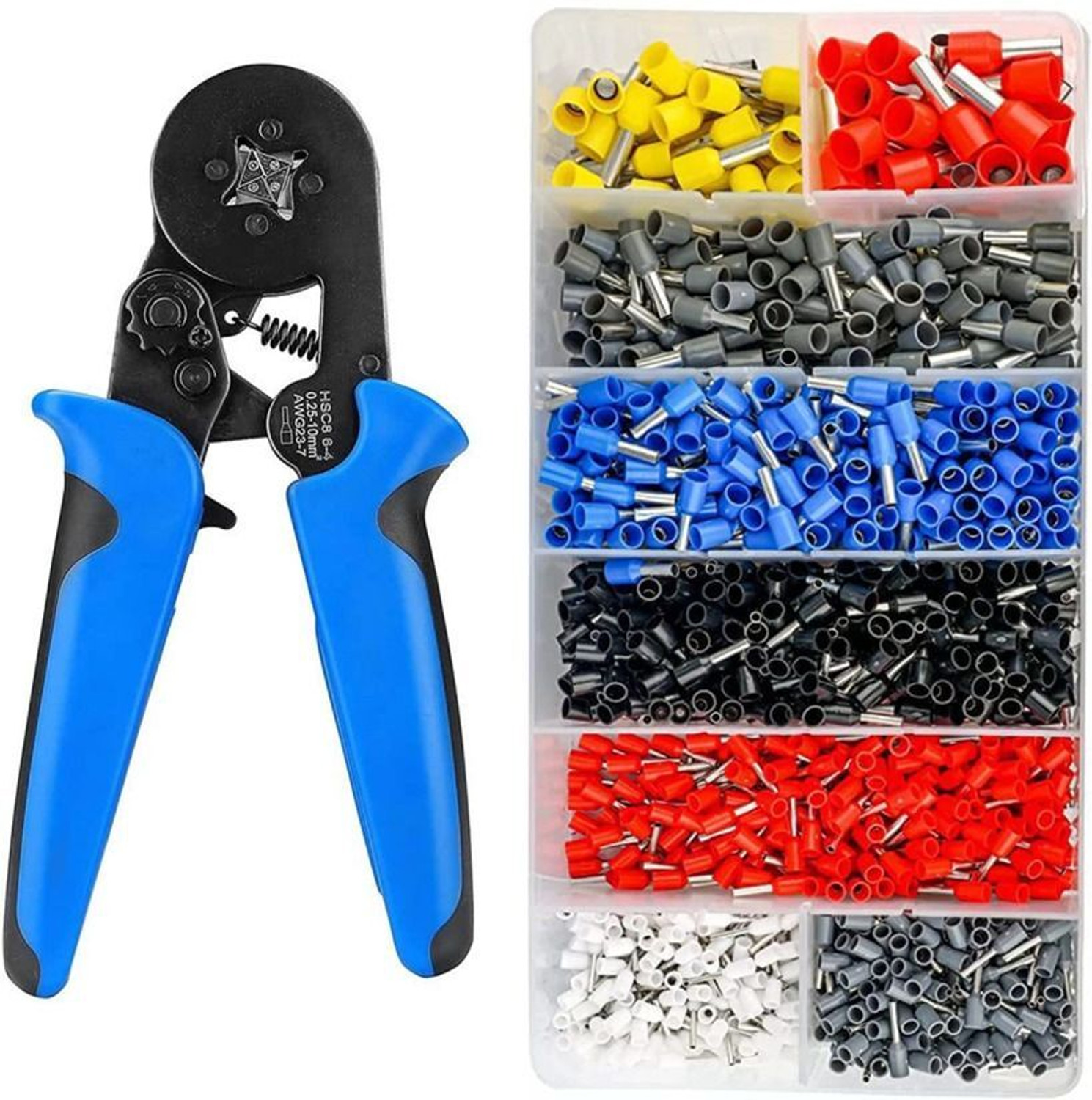 Image of J and S house Crimping Tool Kit with 1200PCS Wire End Ferrules & Crimper Plier wire crimping tool kit Manual Crimper