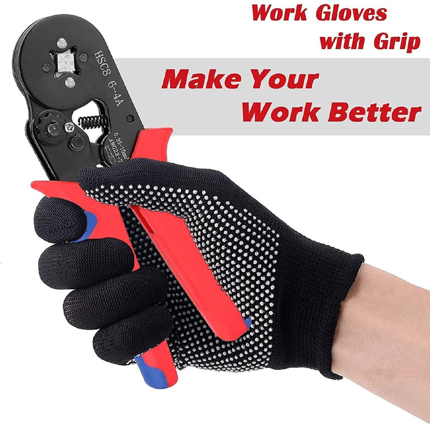 Jancom JANCOM Ferrule Crimping Kit Self adjustable Ratchet Wire Crimper Plier ...
