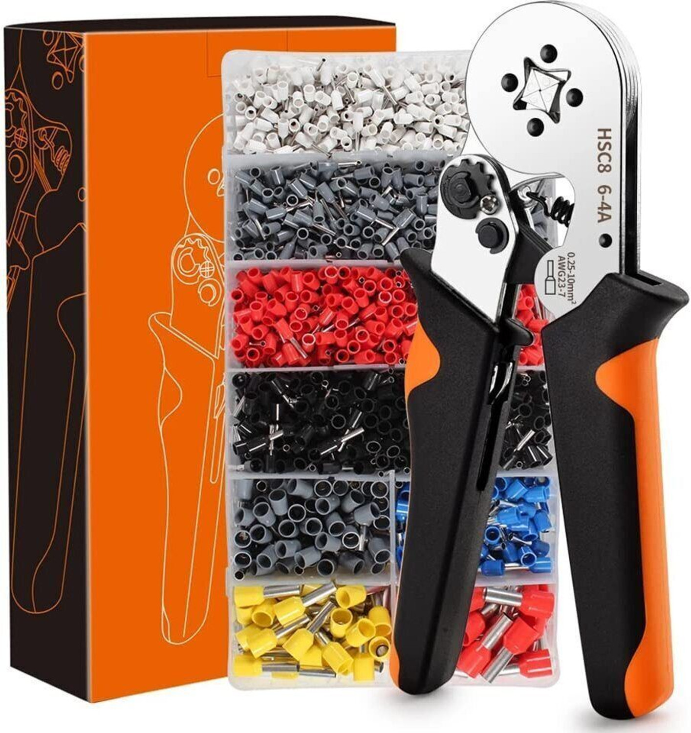 Image of J and S house Crimping Tool Kit with 1200PCS Wire End Ferrules & Crimper Plier wire crimping tool kit Manual Crimper