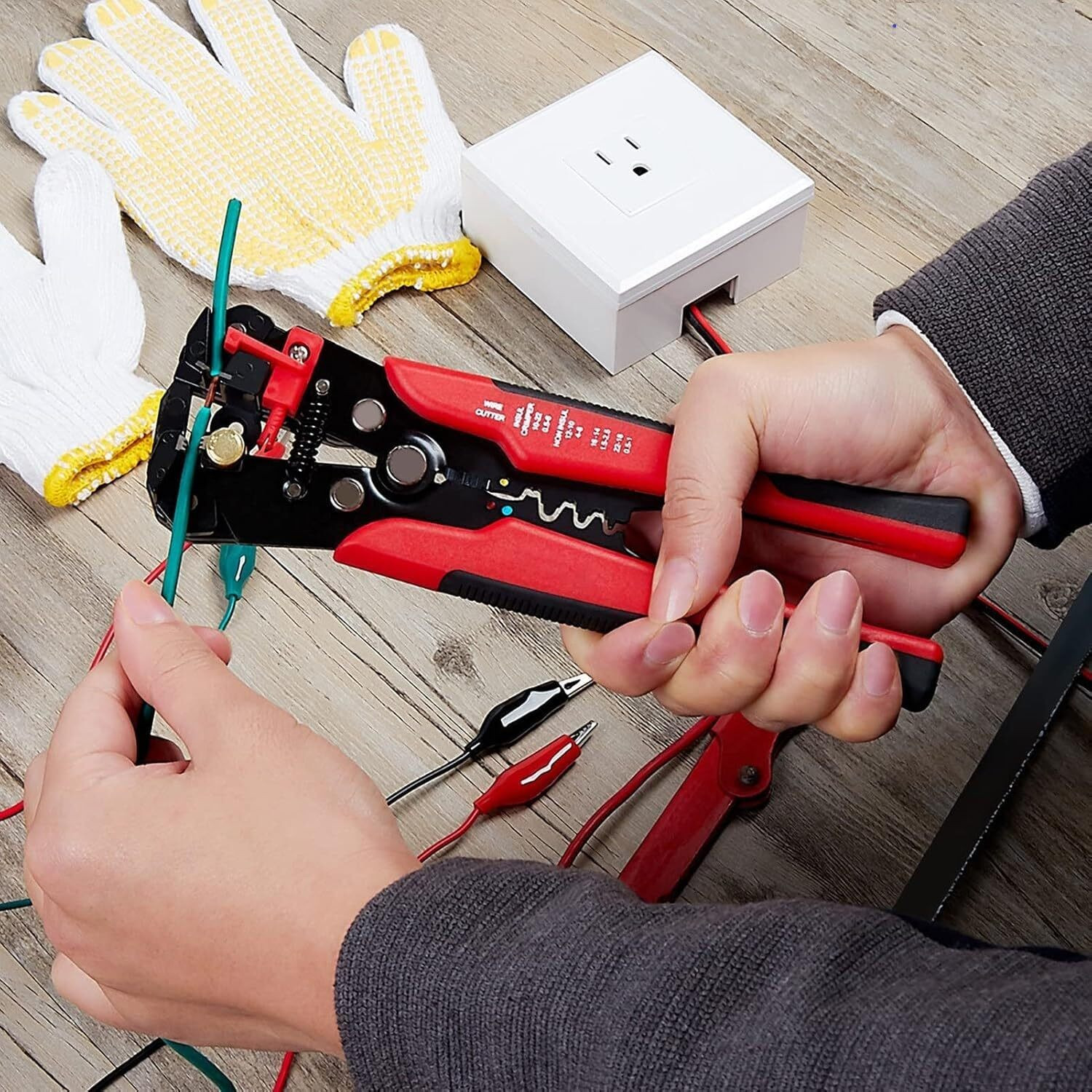 Image of JITAHARAY Self-Adjusting Automatic Insulation Wire Stripper Cutter Crimper Plier Self-Adjusting Automatic Insulation Wire Stripper Cutter Crimper Plier Manual Crimper