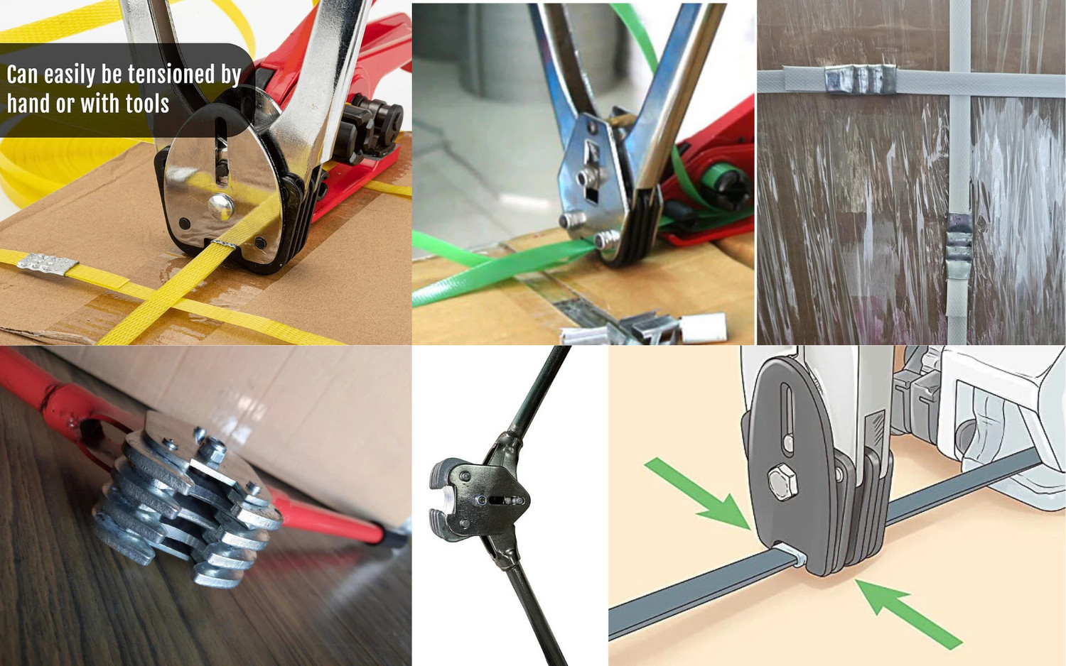 Image of PACKPRO Combo Heavy-Duty Strapping Packing Tool Kit,High Tensile Strength for Secure Packaging Manual Crimper