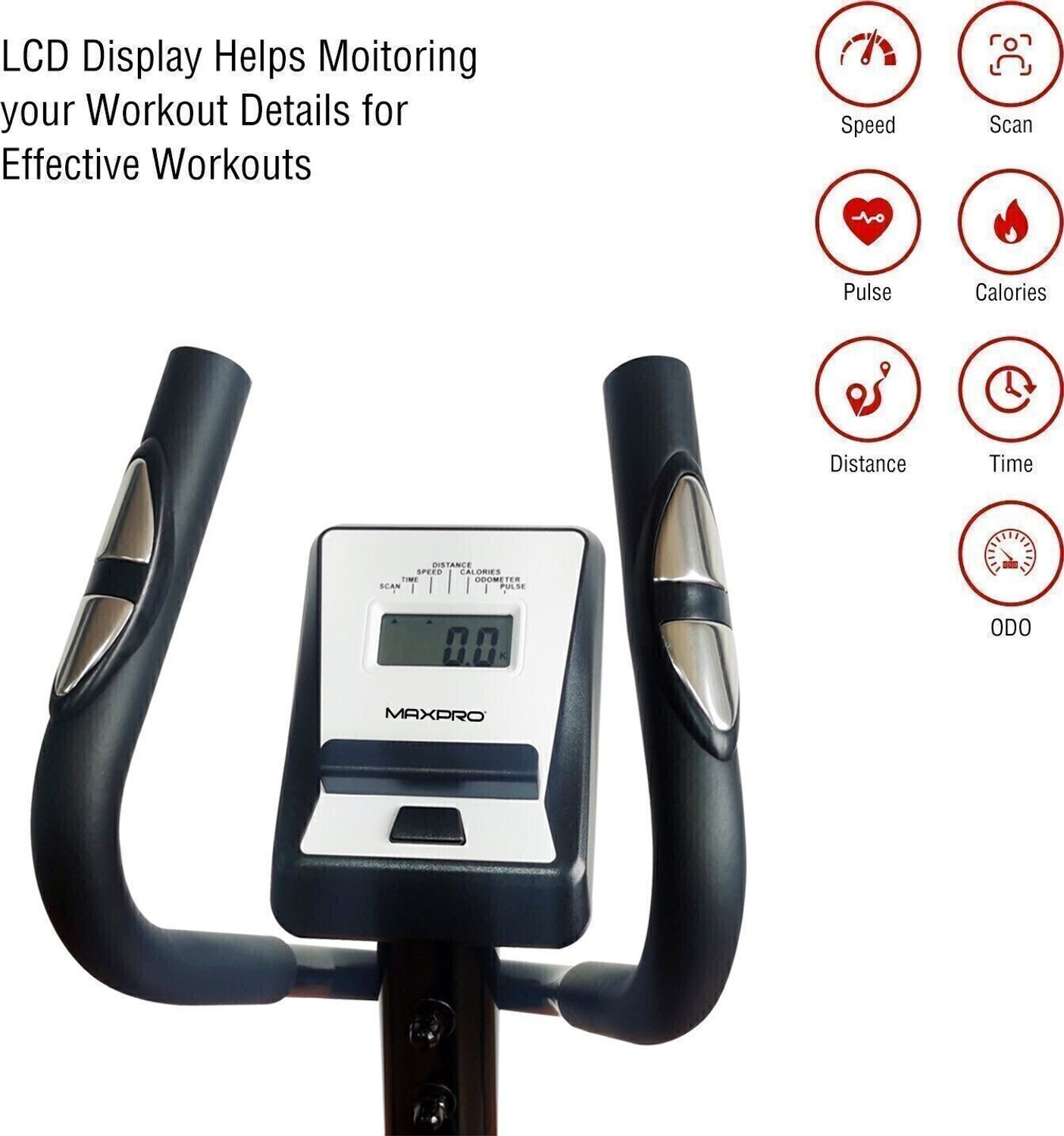 Image of Maxpro MP6066 ELLIPTICAL WITH LCD DISPLAY, ADJUSTABLE SEAT, ADJUSTABLE RESISTANCE Cross Trainer