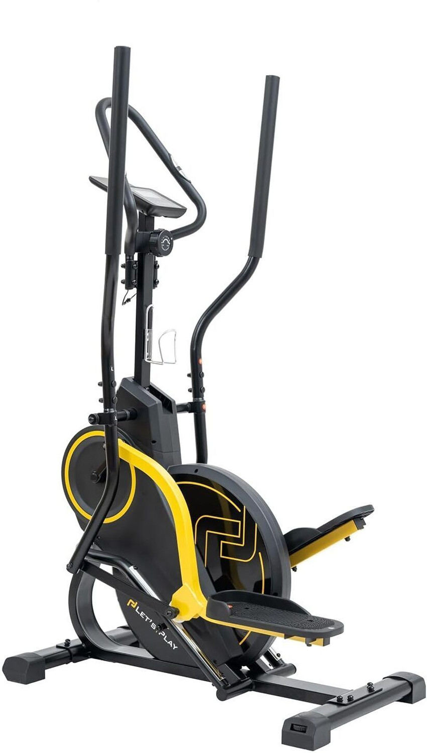Image of lets play 3-in-1 Elliptical Trainer Climber & Stepper for Home Gym with 12Kg Flywheel Cross Trainer