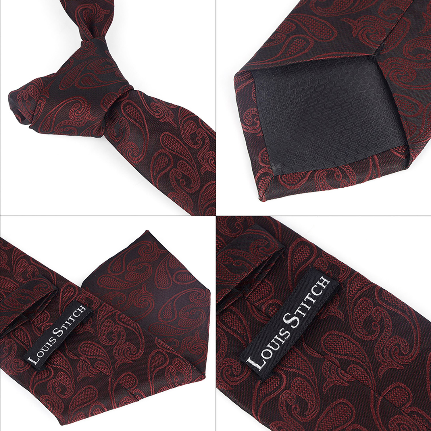 Image of LOUIS STITCH Silk Cufflink & Tie Pin Set