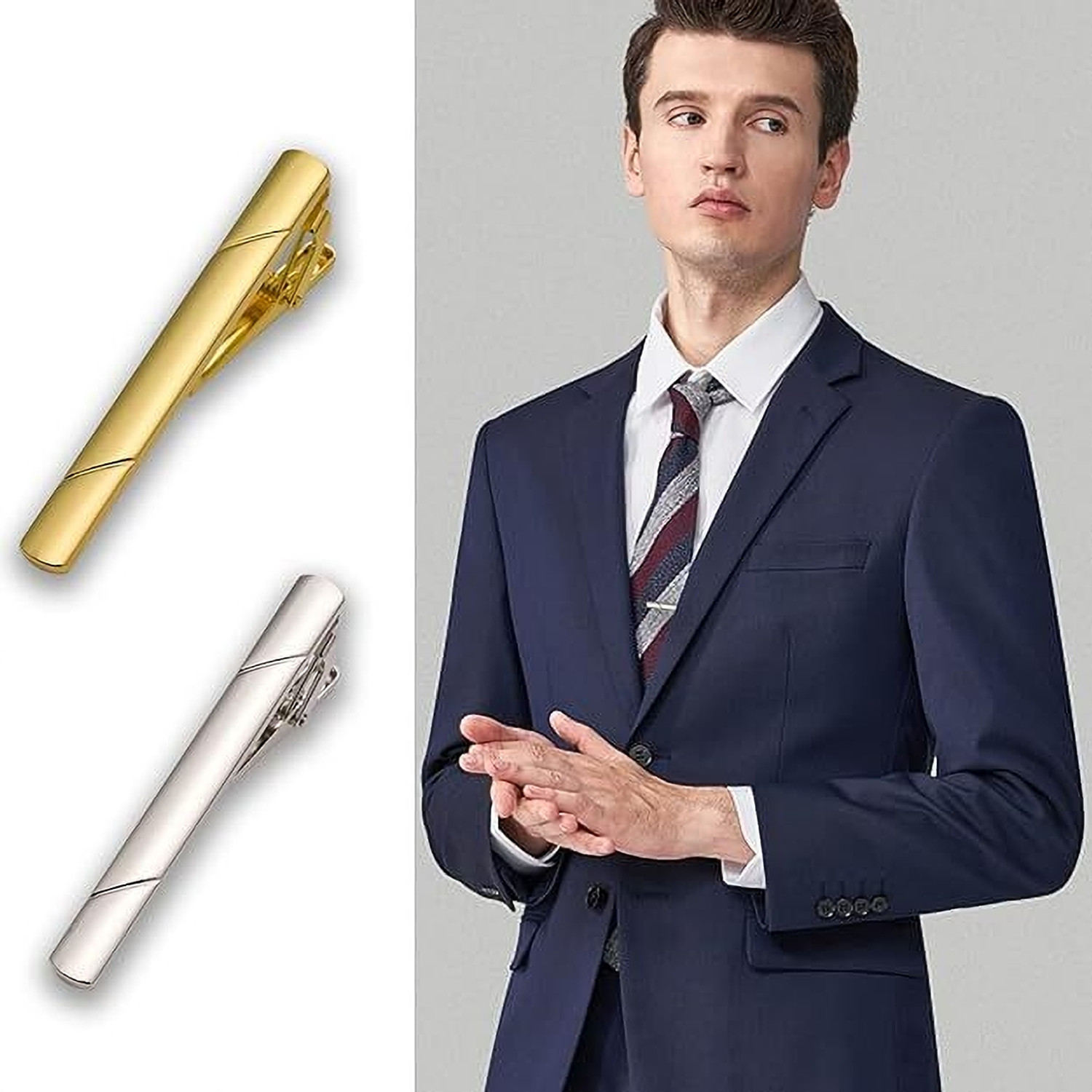 Image of lais enterprises Bronze Cufflink & Tie Pin Set (Multicolor)