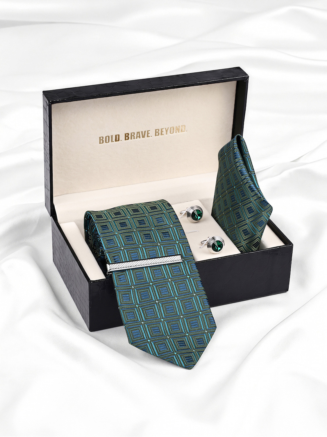 Image of LOUIS STITCH Silk Tie & Cufflink
