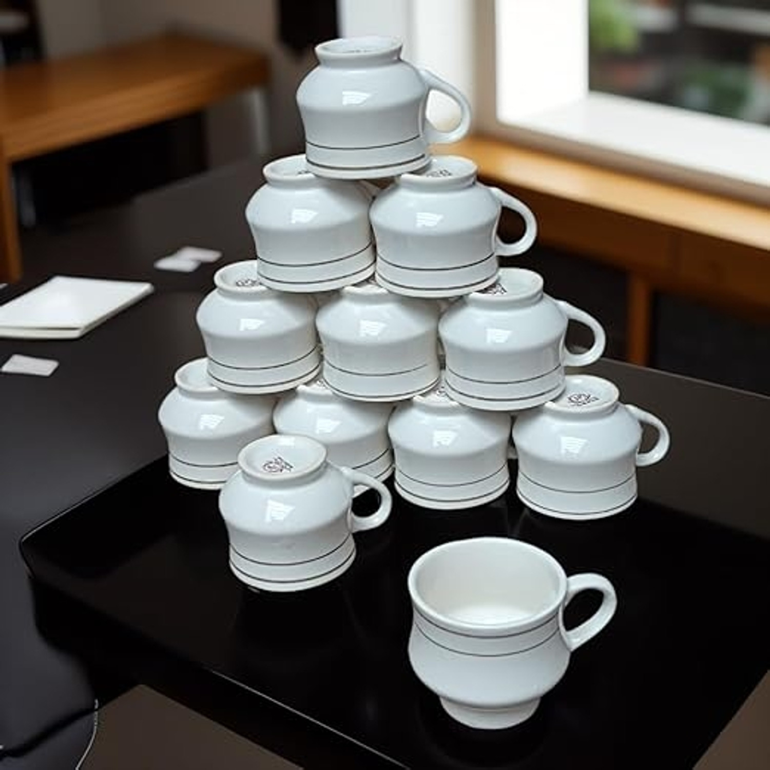 Image of TheMittiStudio Pack of 12 Ceramic Hotel Grade Ceramic Tea & Coffee Cups Set of 12 | 100 ml (White, Cup Set)