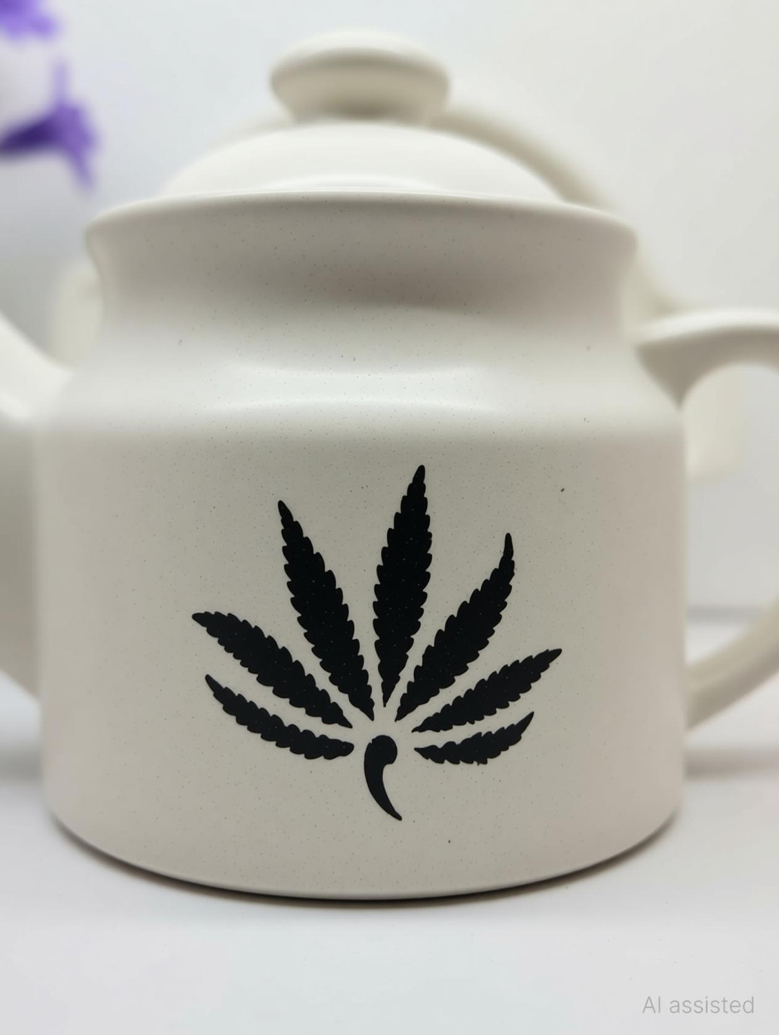 Image of The Earthy Store Pack of 4 Ceramic Ceramic Tea Kettle Set Kitchenware ,1 Kettle, 1 Tray, Tea Cup 2 Piece