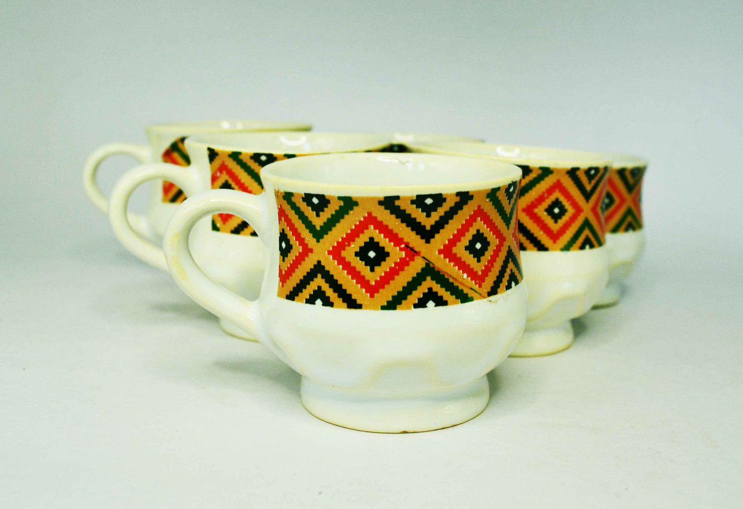 Image of Renhomz Pack of 6 Ceramic Premium Ceramic Printed Tea Cup| Coffee Cups | Set of 6 Cups