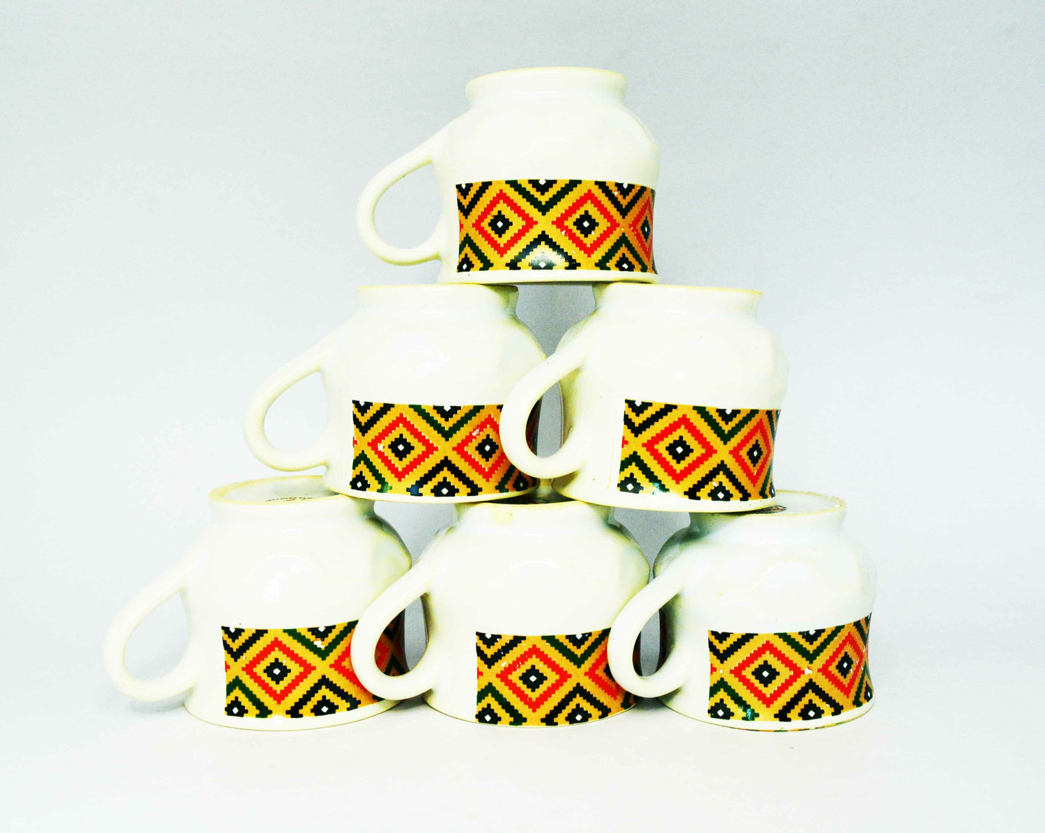 Image of Renhomz Pack of 6 Ceramic Premium Ceramic Printed Tea Cup| Coffee Cups | Set of 6 Cups