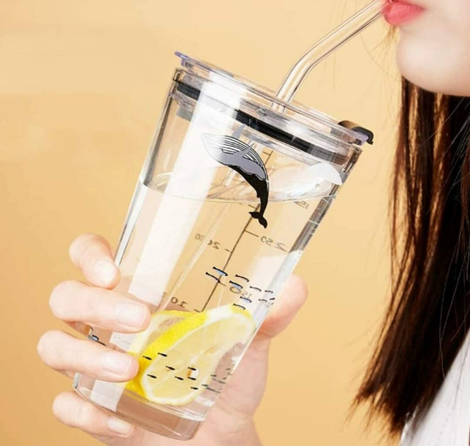 Image of EMAILYA RETAILS Printed Milk Glass Sipper Jar with Silicone Straw and Lid 1 PC 300ML Glass Glass Coffee Mug