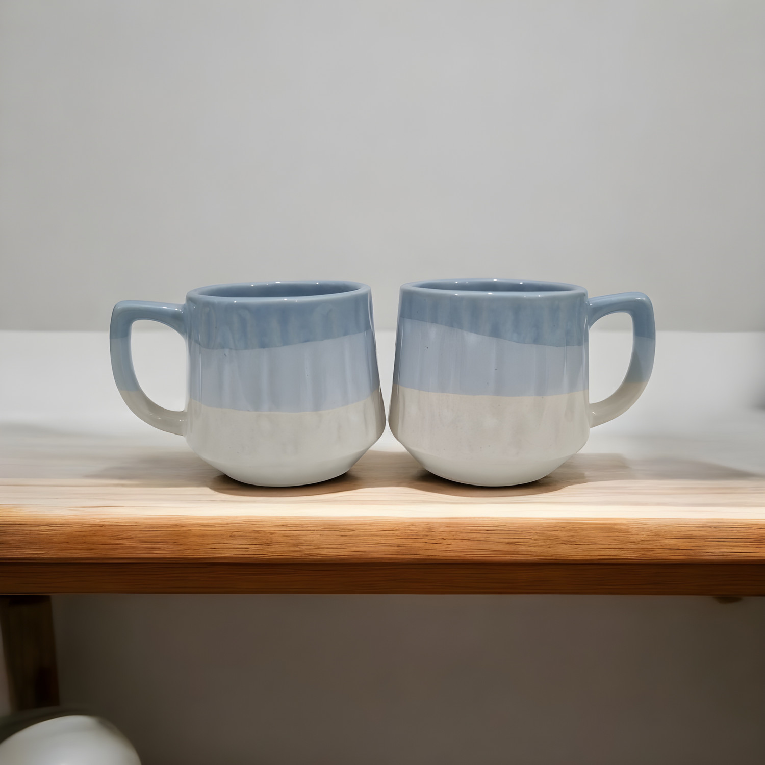 Image of freesale Pack of 6 Ceramic Blue & White Tea /Coffee Cup Set - 150 ML Each