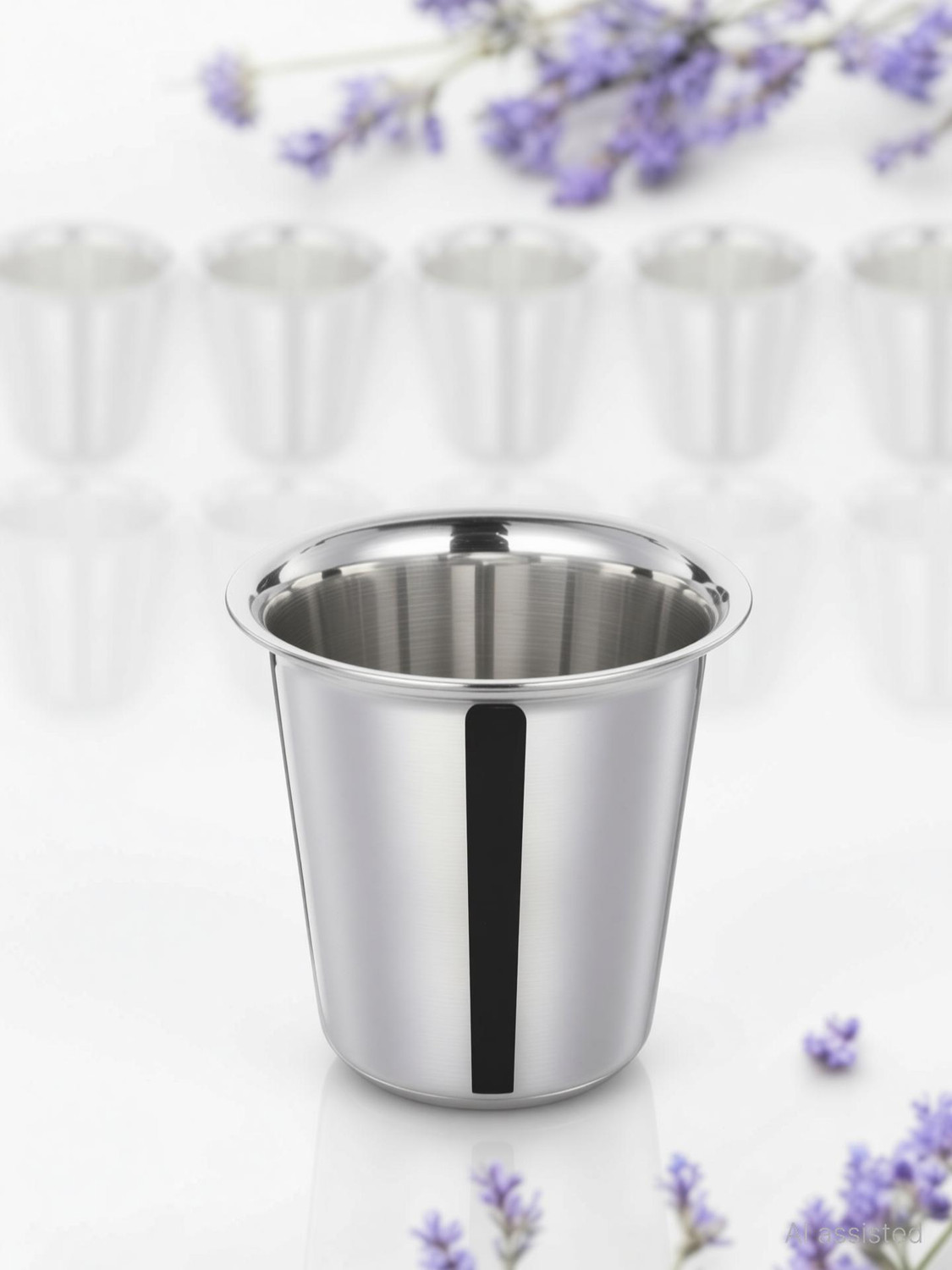 Image of snehatrends Pack of 20 Stainless Steel 20Pc Stainless Steel Tea /Coffee Cups mirror finish Heavy Guage 100ml