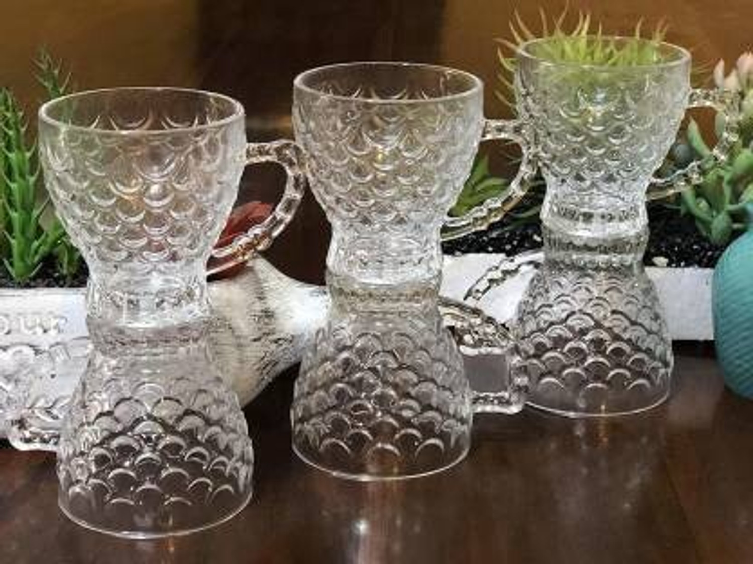 Image of CQZ Pack of 6 Glass Crystal Clear Bubble Glass Tea & Coffee Cup (pack of 6)